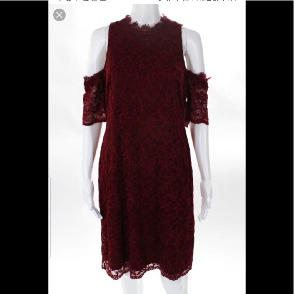 Cold shoulder lace dress